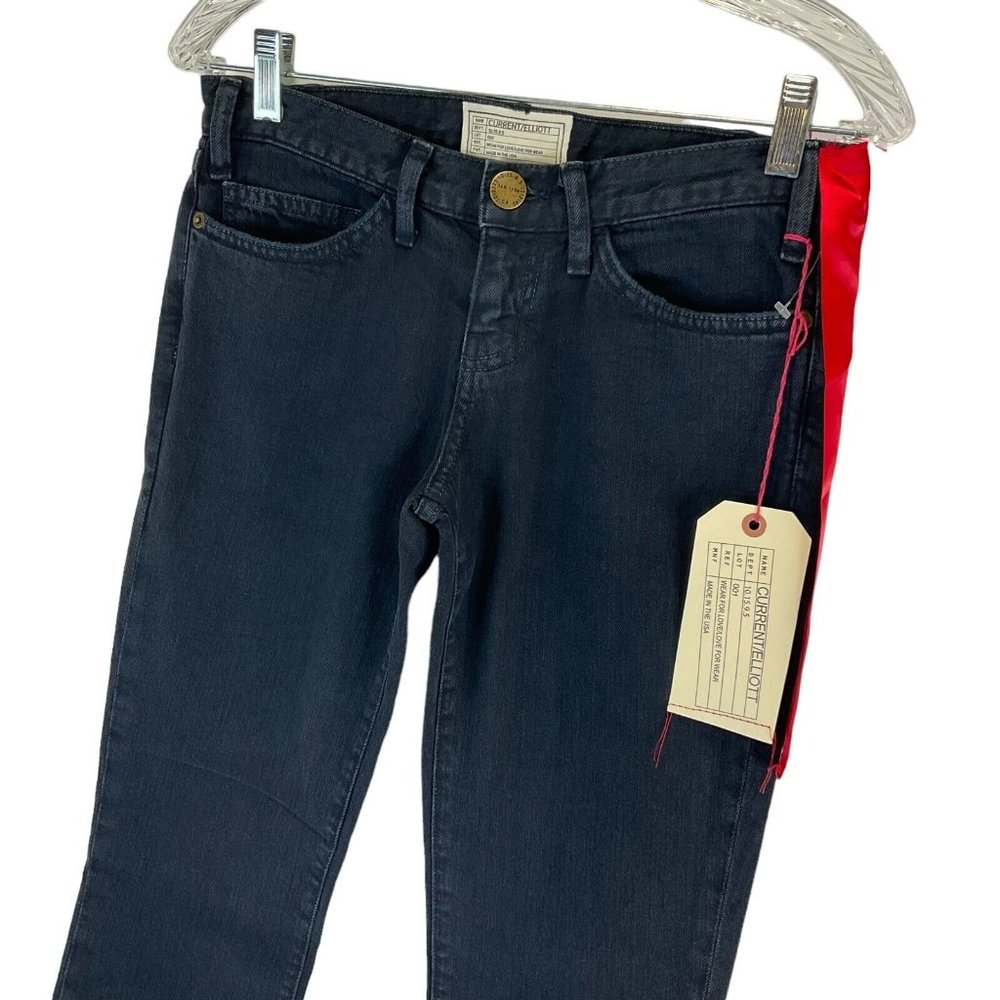 Current/Elliott Jeans Women's Sz 30" Black The Skinny Jett Straight Denim Nwt - Picture 4 of 12